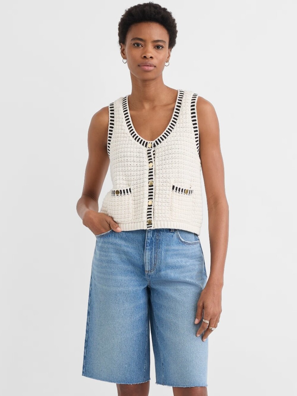 Loft Scoop Neck Sweater Vest